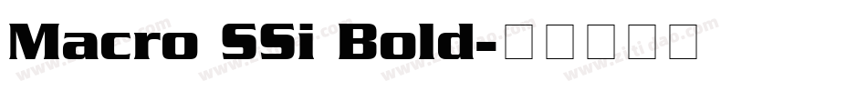 Macro SSi Bold字体转换